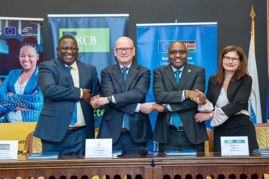 European Investment Bank (EIB Global) and KCB Bank Kenya announced a €230 million (KShs. 32 billion) partnership to support small and medium enterprises