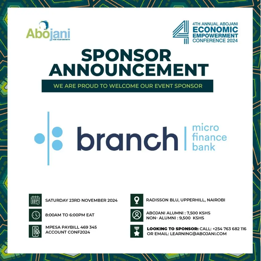 Abojani 4th Economic Empowerment Conference 2024 Event Sponsor Branch International East Africa