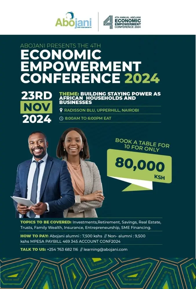 Book a Table for 10 - ABojani 4th Economic Empowerment Conference 2024