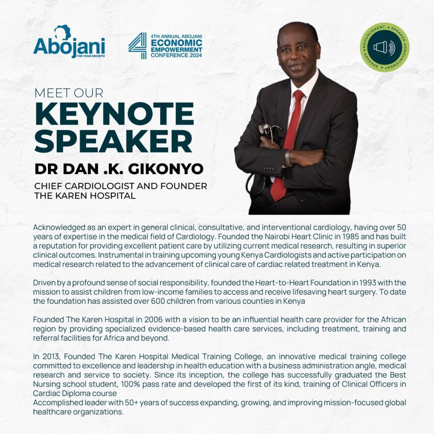 Keynote Speaker When He’s Not Mending Broken Hearts, Dr. Gikonyo