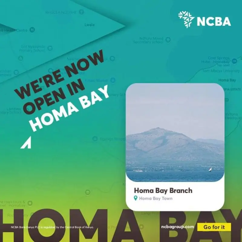 NCBA has expanded its branch network to Homa Bay County