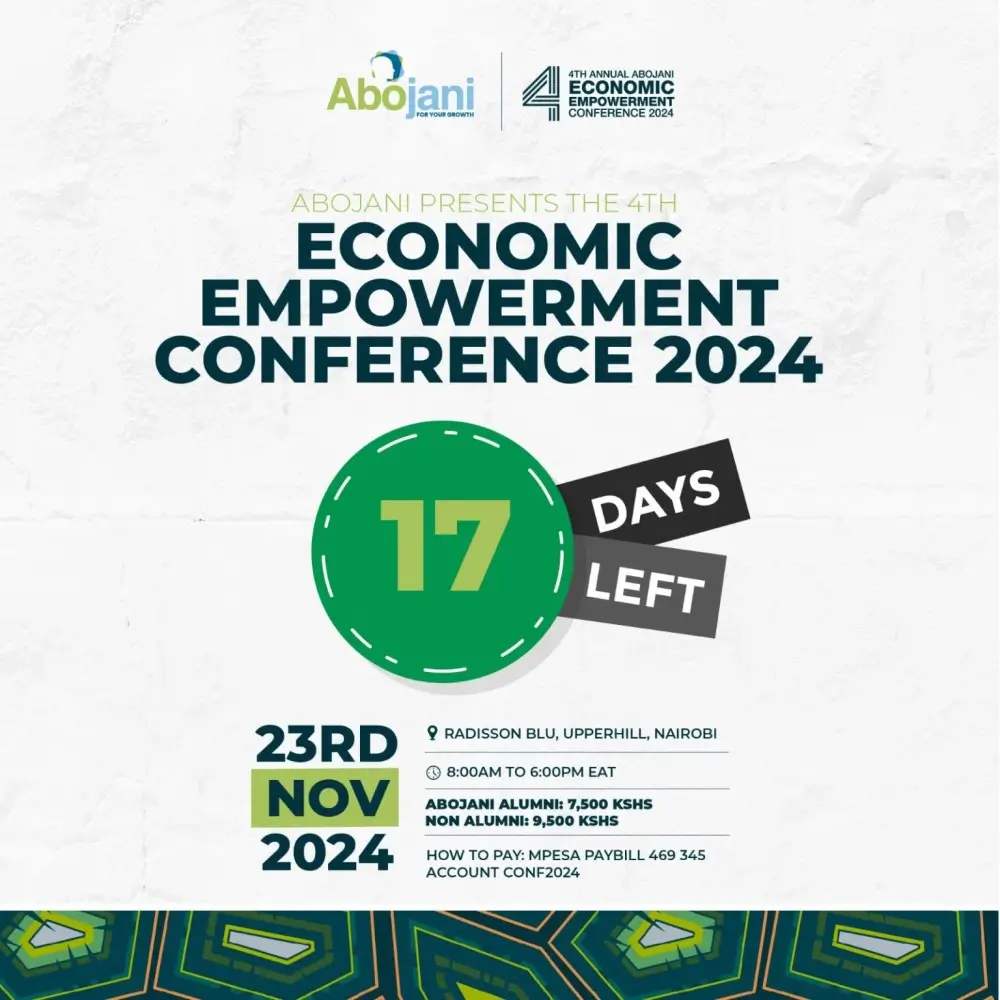 We invite you for our 4th Economic Empowerment Conference on 23rd November 2023 at Radisson Blu in Upper Hill.