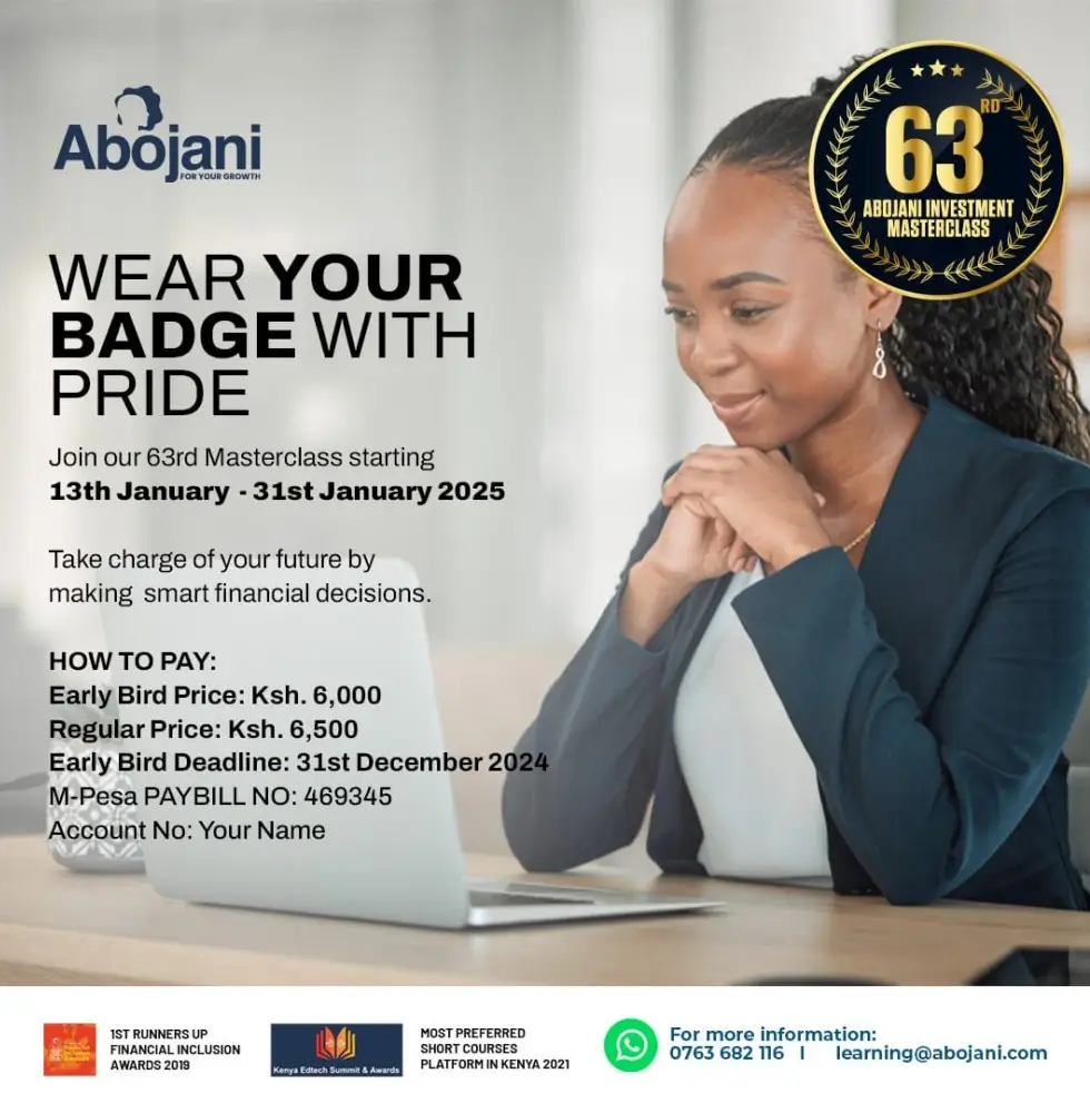 Wear your Badge with Pride The 63rd Abojani Personal Finance and Investing Masterclass - January 2025