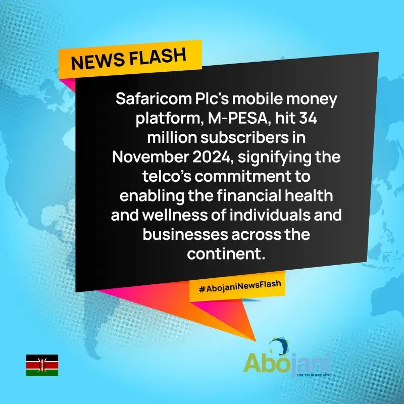 M-PESA Hits 34 million subscribers, reinforcing Safaricom's dedication to deliver frictionless, always on and secure financial services to its customers