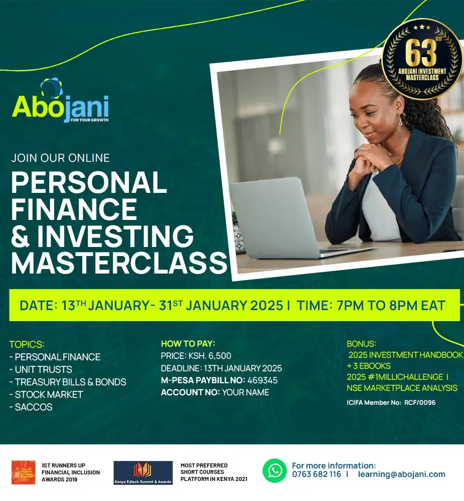 The 63rd Abojani Personal Finance Masterclass - Standard Price