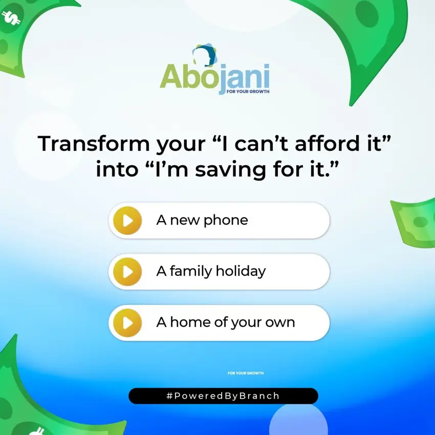 Transform your I can't afford it into I'm saving for it - Powered by Branch