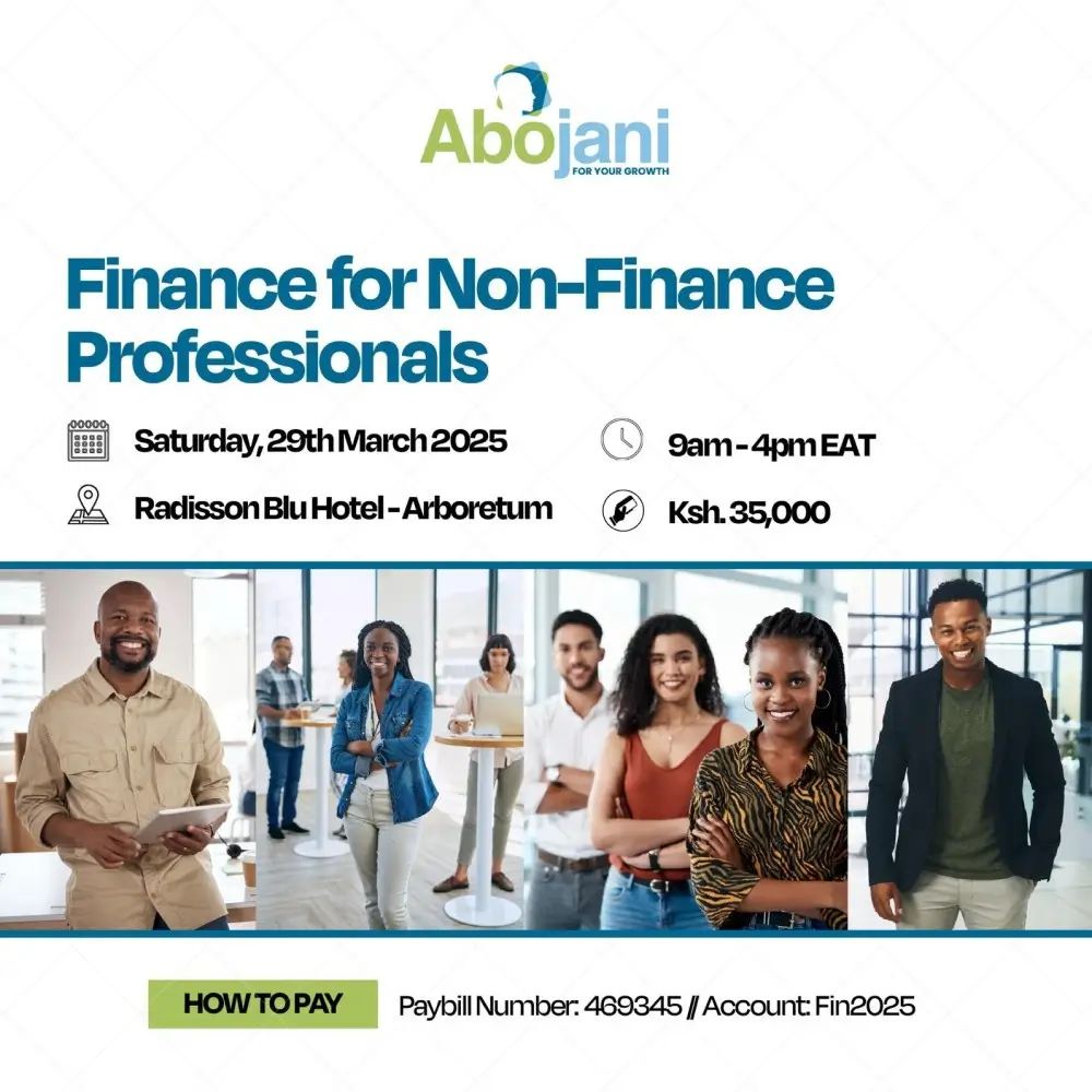 Finance for Non Finance Professionals Workshop - Saturday 29th March 2025 Abojani