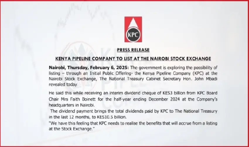 Kenya Pipeline Company to List at the Nairobi Securities Exchange Featured