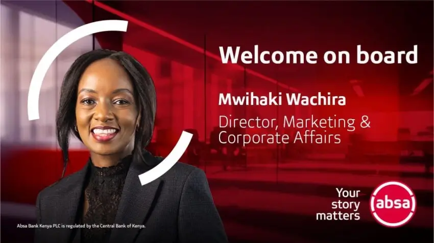 Mwihaki Wachira has joined Absa Bank Kenya as the Director for Marketing & Corporate Affairs 2024 Marketer of the Year by the Marketing Society of Kenya